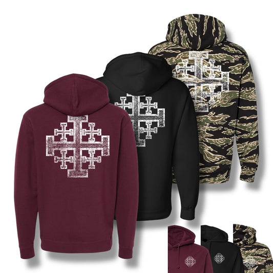 Jerusalem Cross Heavyweight Hoodie